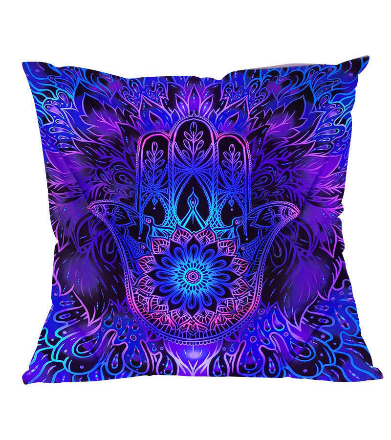 Fluorescent Pillowcase Uv Light Throw Pillow Cushion Cover Fashion Psychedelic Luminous Throw Pillowcase