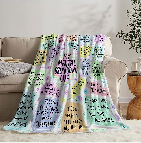 OEM/ODM New design USA hot selling custom Mexico Mama Chingona Sublimation Fleece Travel Throw polyester Blanket