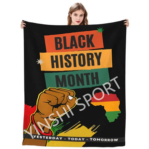 YINSHI Black History Month Throw Blanket African American Gifts Home Decor Soft Warm Winter Flannel Blankets For Bed Sofa Couch