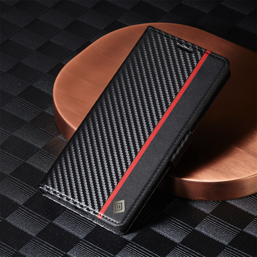 LCIMEEKE Carbon Fibre For Samsung S23FE S23 S22 S21 Note20 Ultra Plus FE TPU Soft Flip Wallet Card Package Leather Case Cover