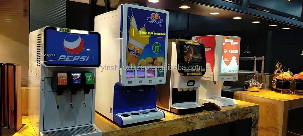 Commercial three head domestic small cold drink machine cola machine combo snack and soda machine