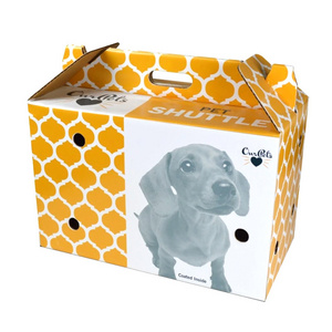 Custom printed paper	pet carrier cardboard box packaging