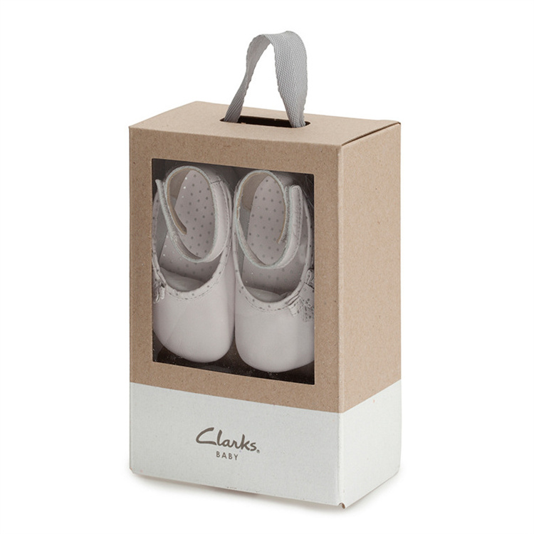 Wholesale custom logo cheap mini baby shoe gift box packaging with window luxury shipping boxes