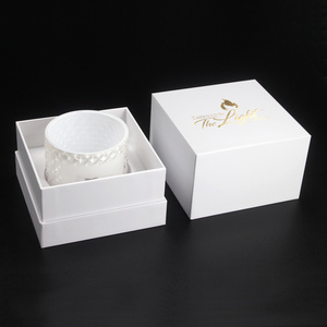 Personalized paper candle box packaging with logo lid cardboard boxes for packaging gifts candle