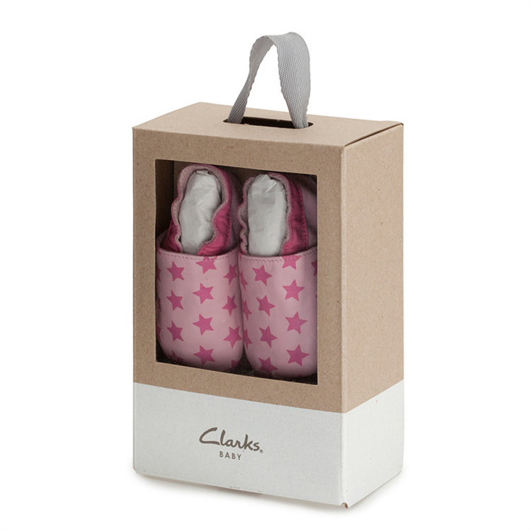 Wholesale custom logo cheap mini baby shoe gift box packaging with window luxury shipping boxes