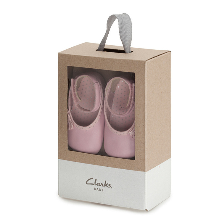 Wholesale custom logo cheap mini baby shoe gift box packaging with window luxury shipping boxes