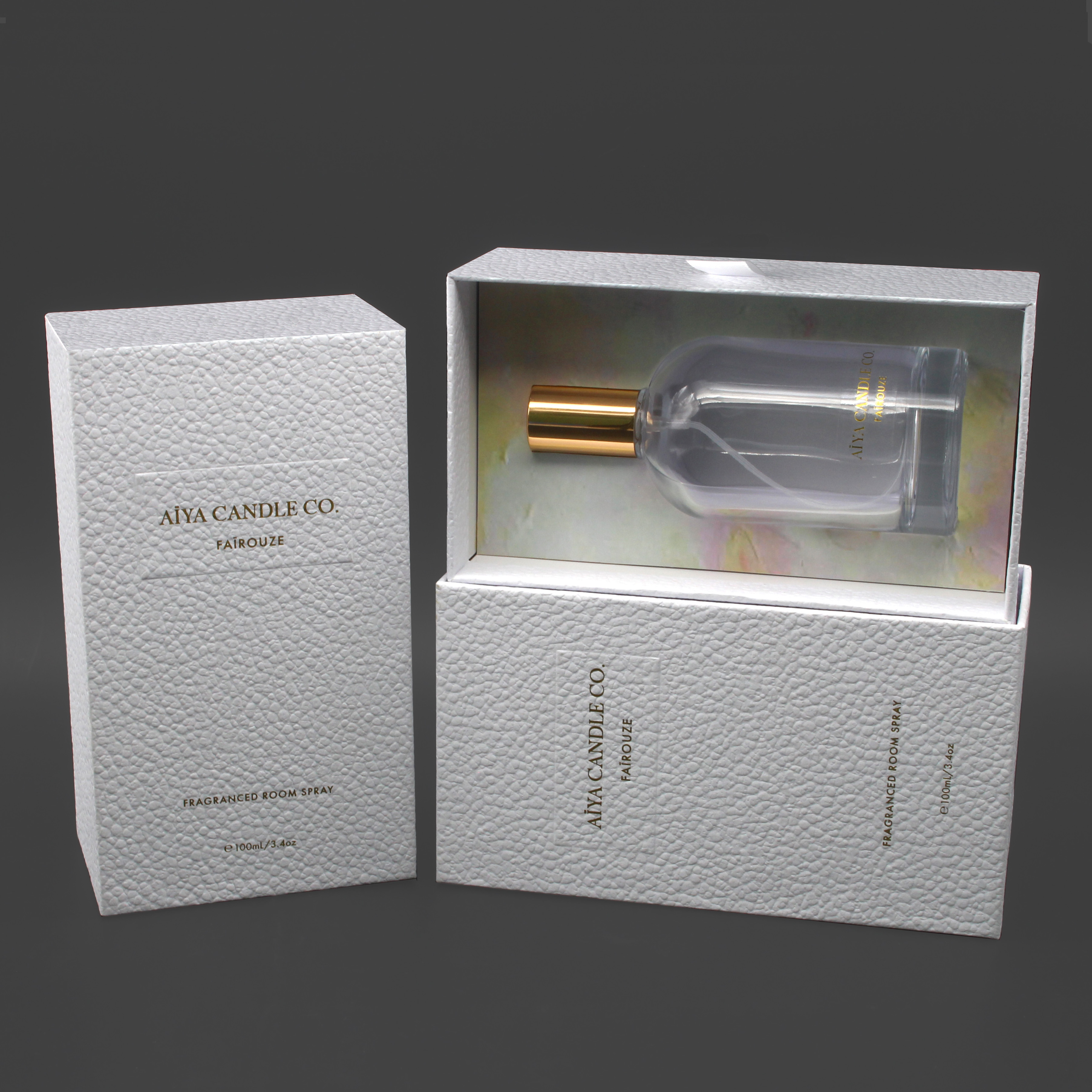 Custom luxury perfume spray attar essential oil bottle packaging gift box with foam insert