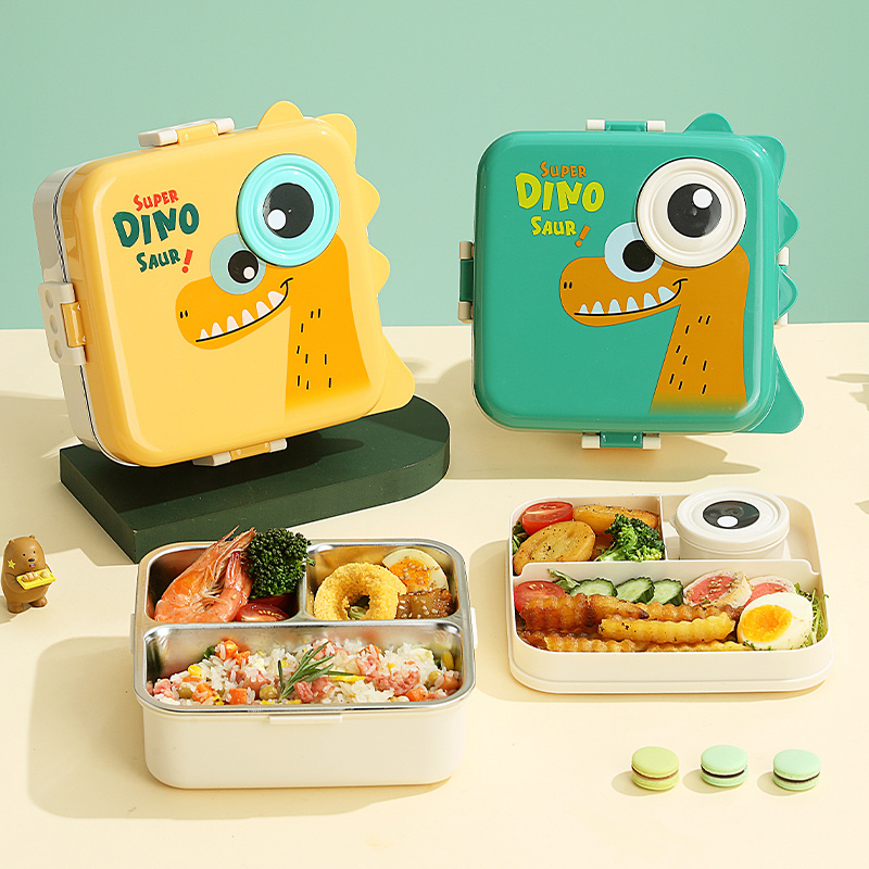 Hot Sale Lunch Box 3 Compartment Kid Bento Box 304 Stainless Steel Lunch Box