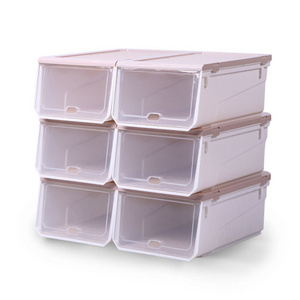 Multi-Functional Storage with Covers Organizer Assembled Plastic Shoe Box