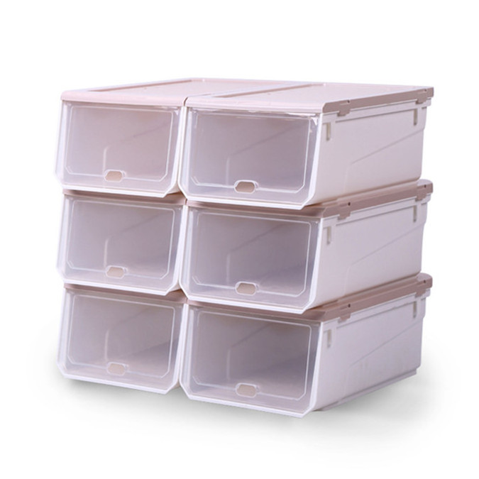 Storage for Sneaker High Quality Plastic Shoes Box Stackable Plastic Shoe Bin