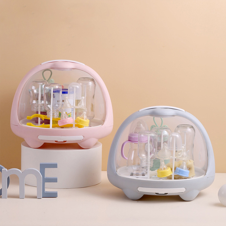 Portable Baby Bottle Storage Box Quick-dry Large Baby Bottle Drying Rack