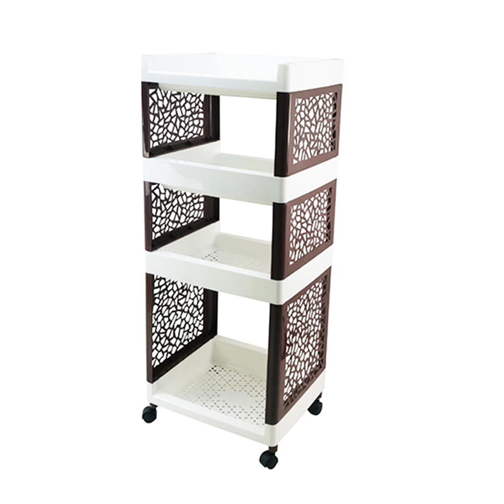 High Quality 3 Tier Bathroom Storage Organizer Plastic Storage Shelf