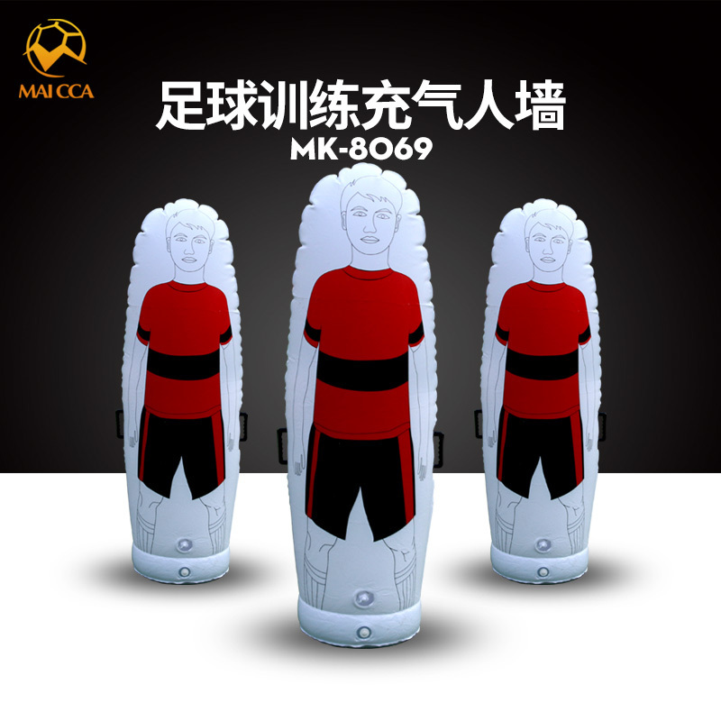 maicca sports  plastic football mannequin soccer training pvc inflatable training dummy for football