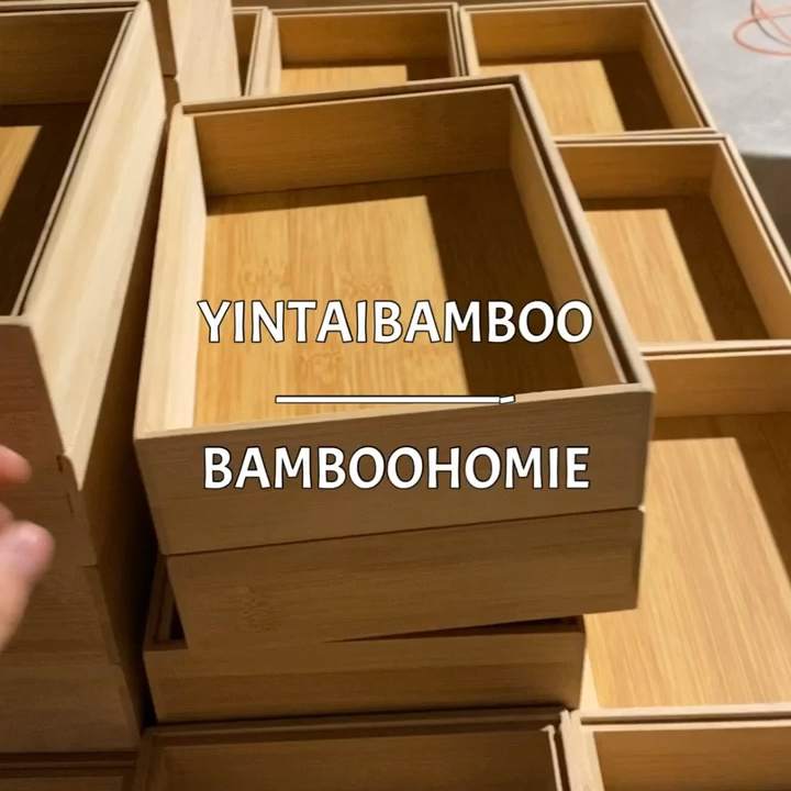 Bamboo Wood Custom Fit Adjustable Deep Kitchen Organizer Drawer Dividers