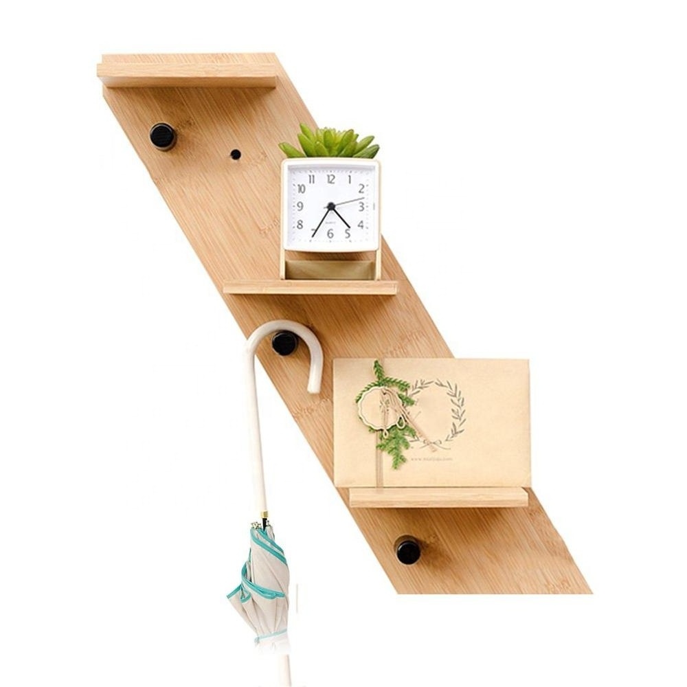 High-end and durableBamboo Entryway Coat Hook for display