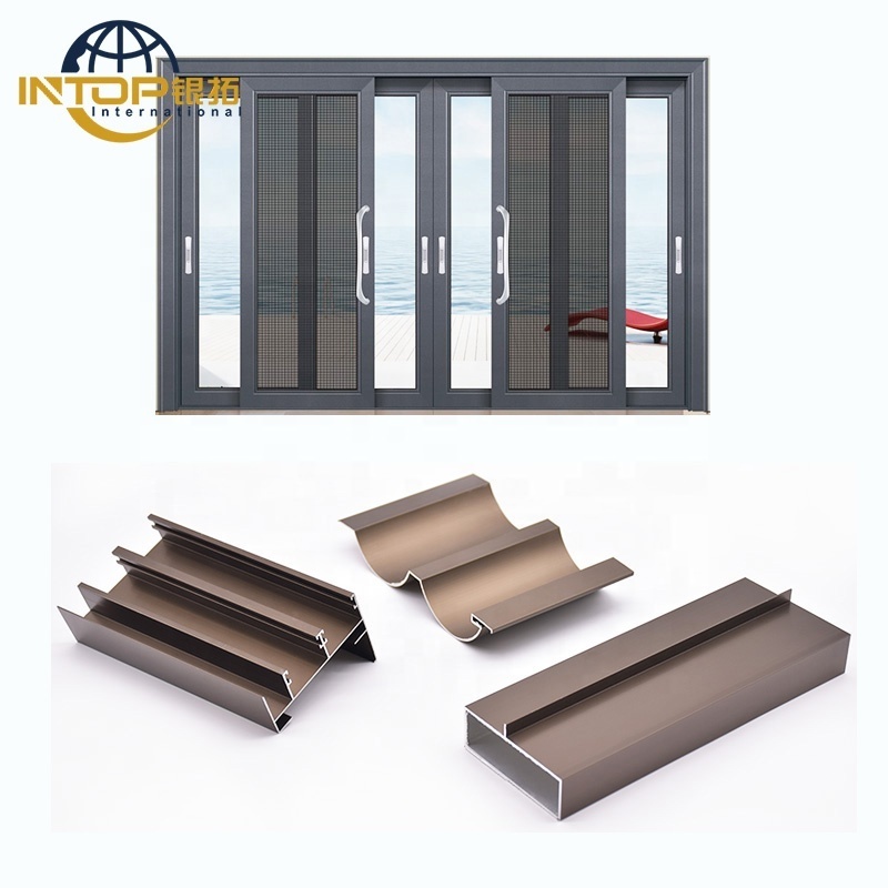 Custom Aluminum Profile Anodized Champagne Aluminum Window Frame Profile Aluminum