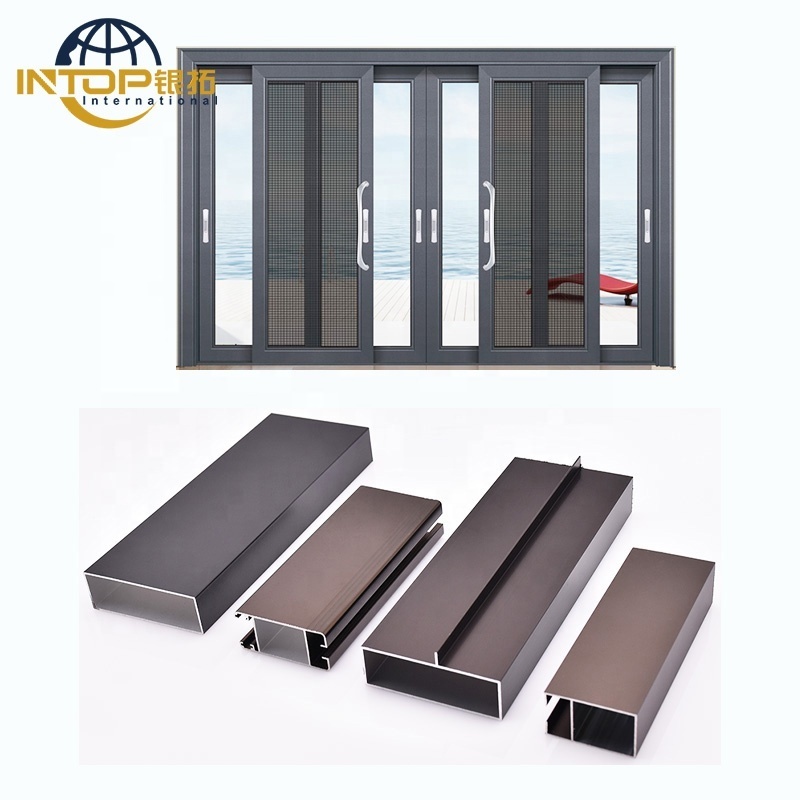 Custom Aluminum Profile Anodized Champagne Aluminum Window Frame Profile Aluminum