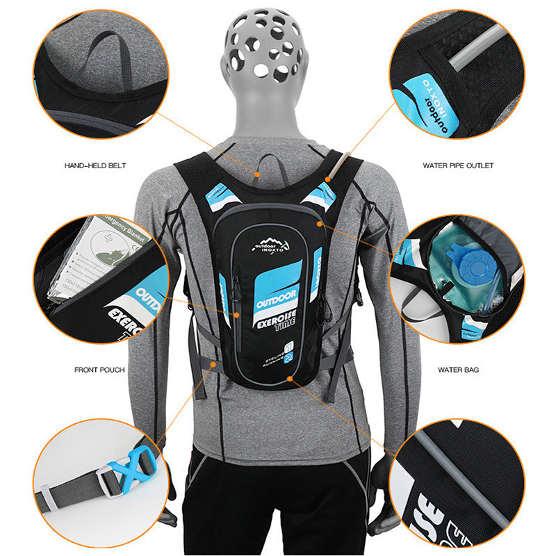 2023 new mountain bike riding outdoor ultra-light running sports casual backpack with water bag