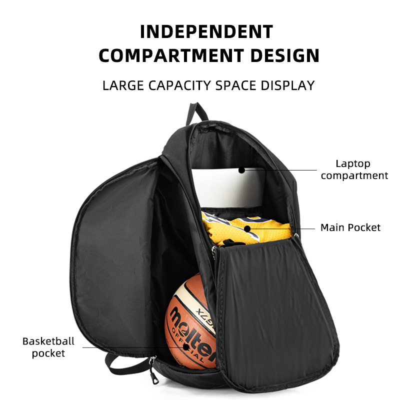 Custom Logo Basketball Backpacks Waterproof nylon Casual Sport Travel Gym Basketball Youth Football Team Soccer bags Backpack