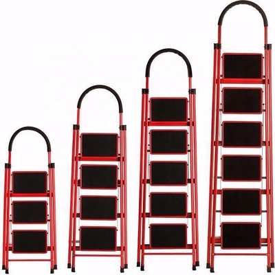 Indoor Household Folding Ladder Multi-function Herringbone Ladder Thickened Steel Pipe Telescopic Pedal Ladder