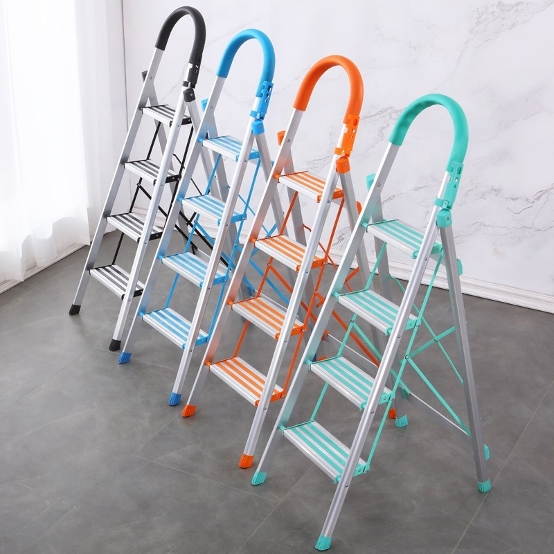 2023 Safety Construction Ladder Aluminum Alloy Household Aluminium Ladder Aluminum Foldable Home Use Step Ladders