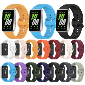 Colorful Buckle Silicone Wrist Strap For Samsung Galaxy Fit 3 Rubber Replacement Bracelet For Galaxy Fit3 Silicone Watch Bands