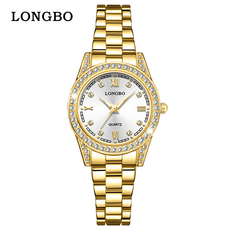 LONGBO-01 Popular Women's Couple Watch Men's Sports Steel Band Quartz Watch