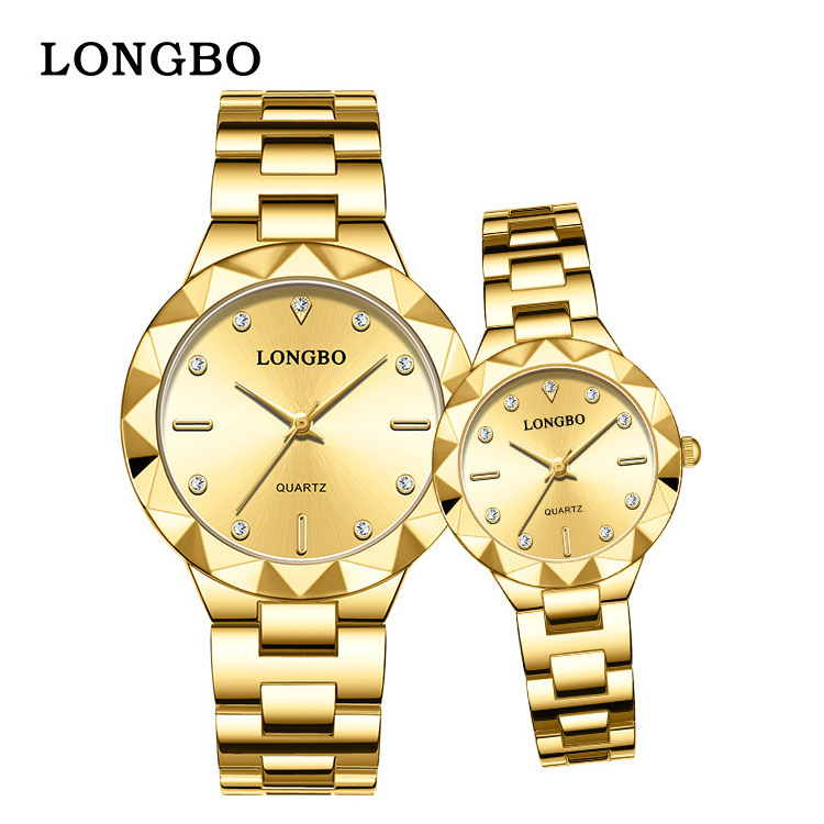 LONGBO-02 Brand's Popular Quartz Couple Watch Women's Steel Band Simple Waterproof Leisure Sports Quartz Watch