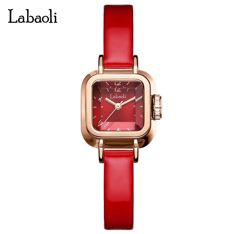 Labaoli women watch small sugar quartz watch cheap fashion simple square small leather watch female lady manufacturers wholesale