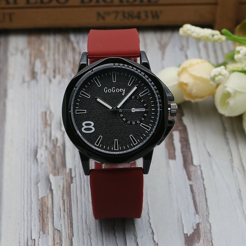 Gogoey Leather Sports Watches Analog Quartz Wrist Watch Classic Fashion Luminous Male Clock gift