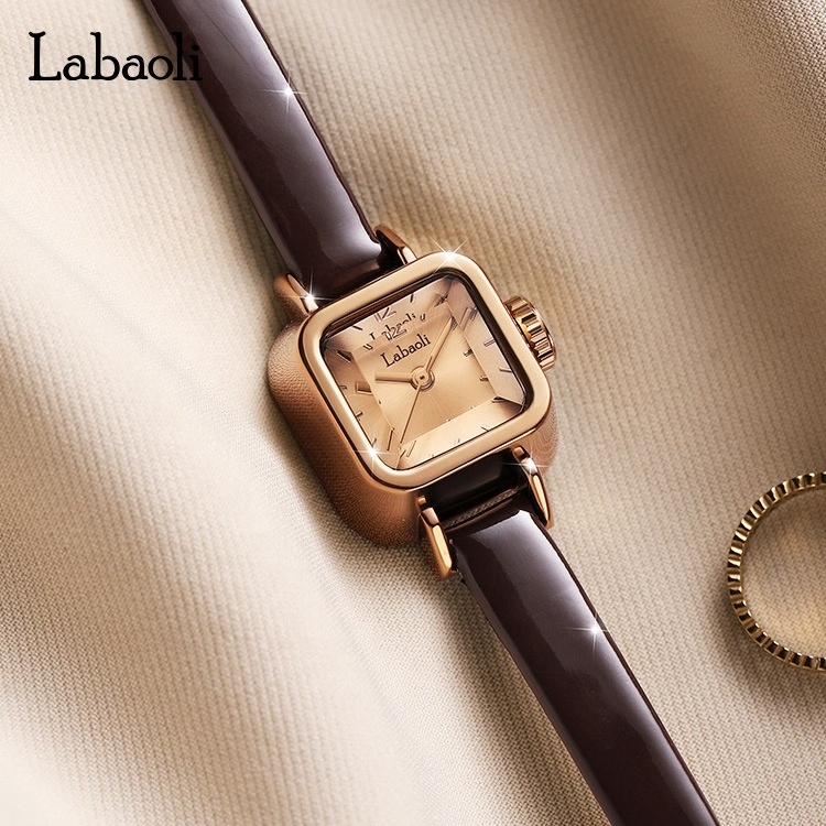 Labaoli women watch small sugar quartz watch cheap fashion simple square small leather watch female lady manufacturers wholesale