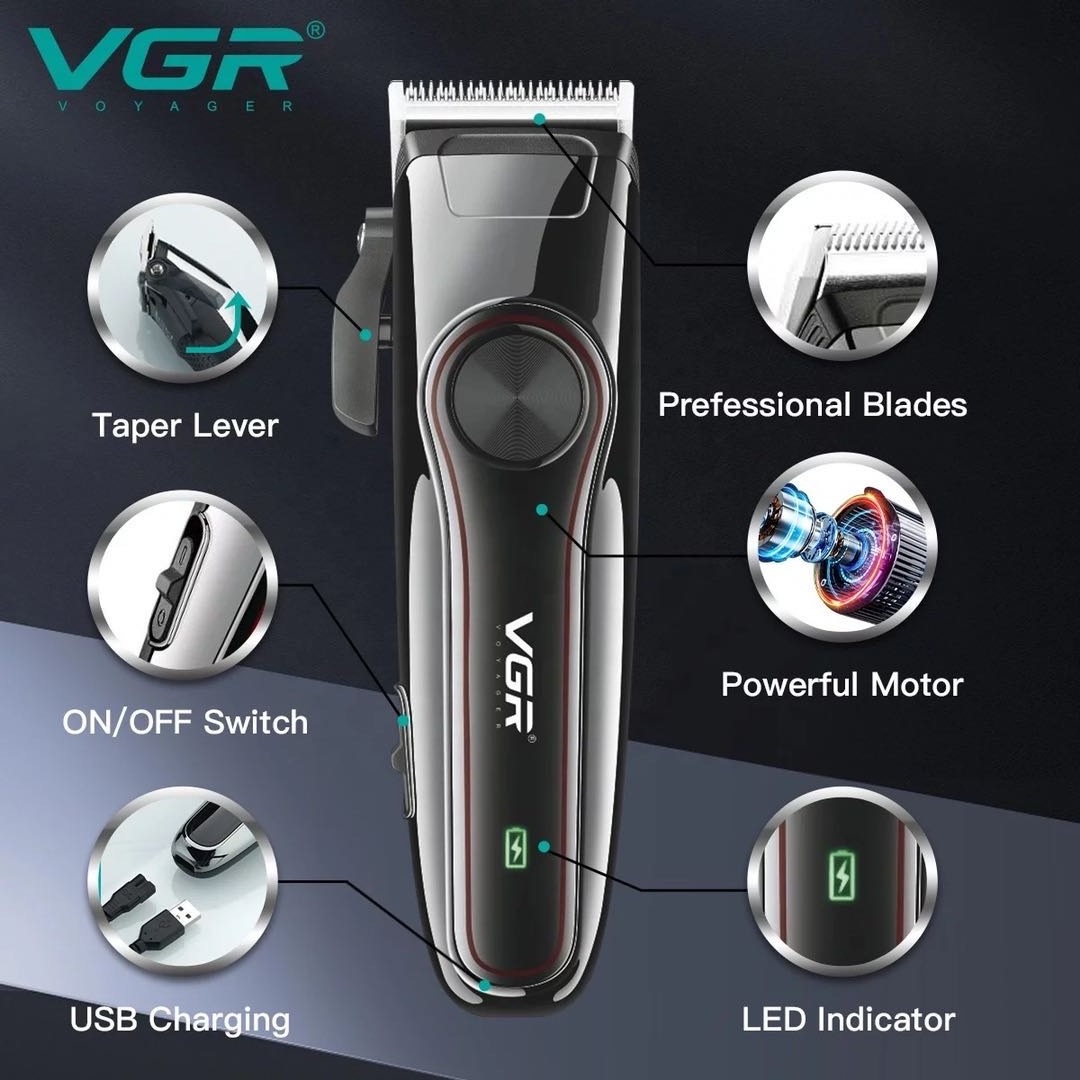 VGR V-289 Best Selling Professional Hair Cutting Machine Household Electric Shaver Cordless Usb Charging Men Shaver