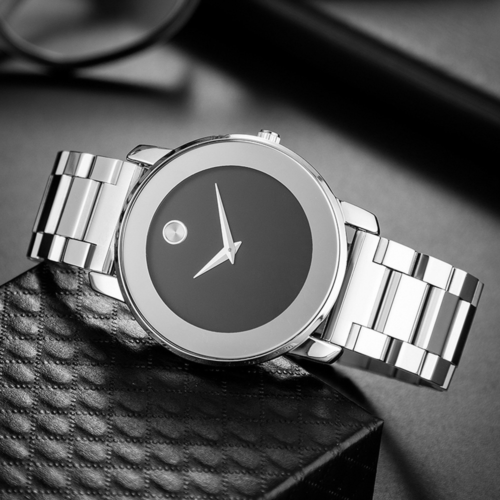 Luxury Fashion Gold Stainless Steel Watch Classic Business Ultra Thin Waterproof Wristwatch Quartz Watch for Men