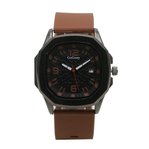 Gogoey Hot sell waterproof male silicone wristwatches luxury branded china quartz watches casual wrist watch