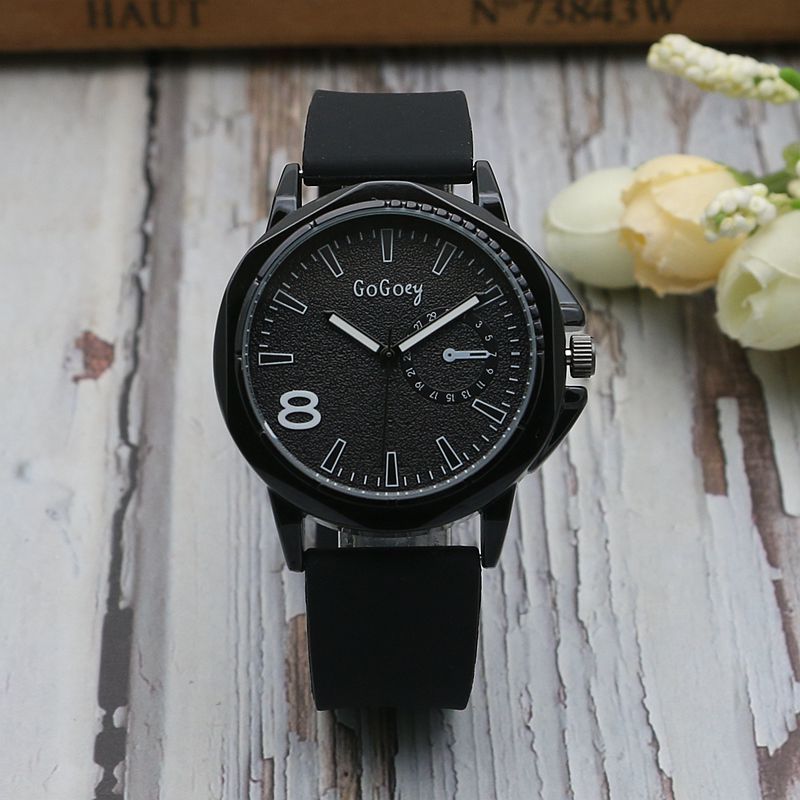 Gogoey Leather Sports Watches Analog Quartz Wrist Watch Classic Fashion Luminous Male Clock gift