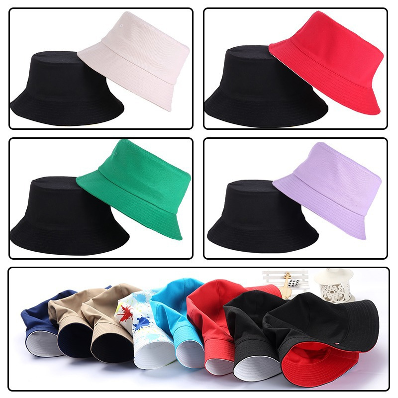 Custom Embroidery Printed Sublimation Bulk Cotton Polyester Wide Brim Fisherman Bucket Hat