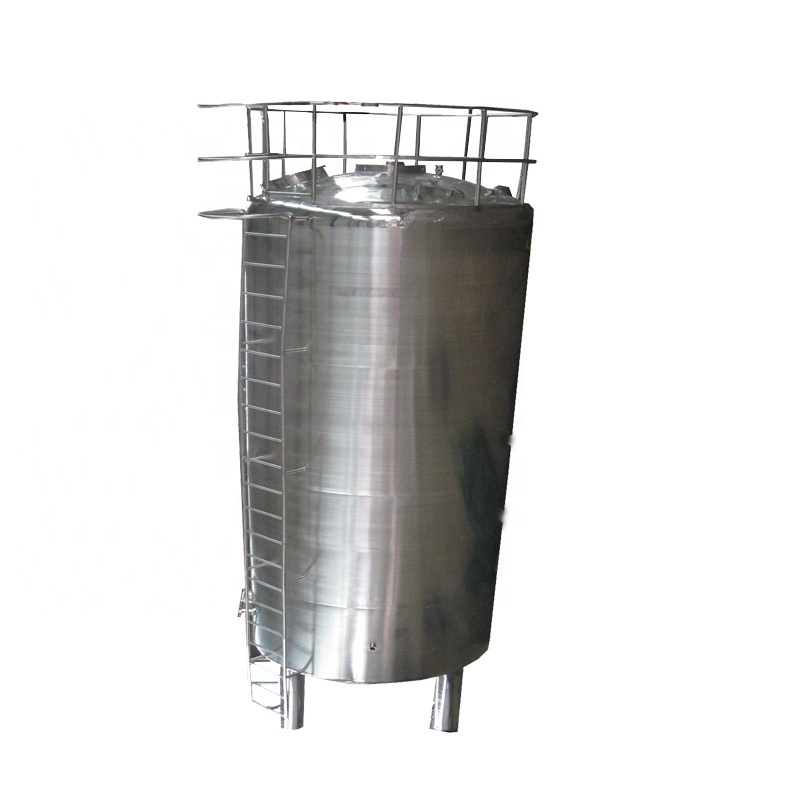 Ro Water Sanitary Vessel Solvent Syrup Container Ss316l Stainless Steel Storage Tank With Ladder