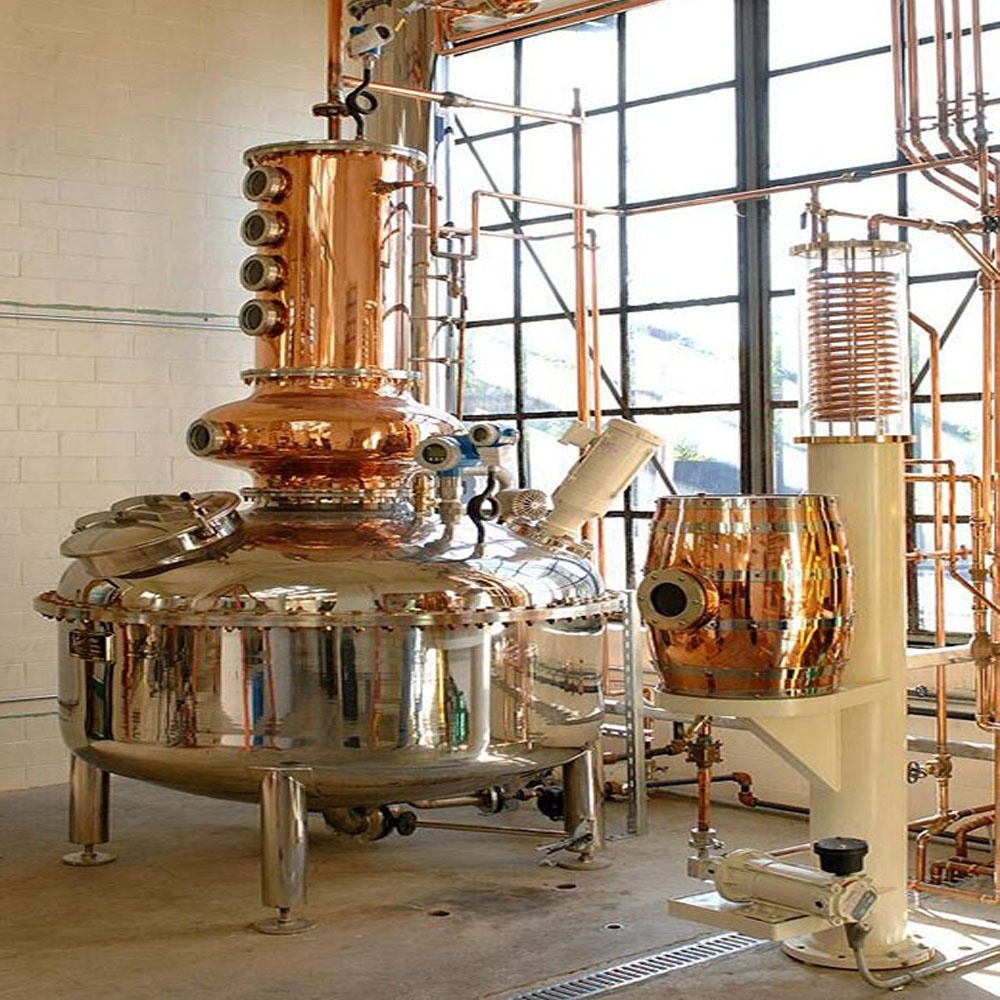 Alcohol Liquor Spirit Distiller Multi Tower Continuous Distillation Equipments Moonshine Still Copper Double COLUMN DISTILL Pot