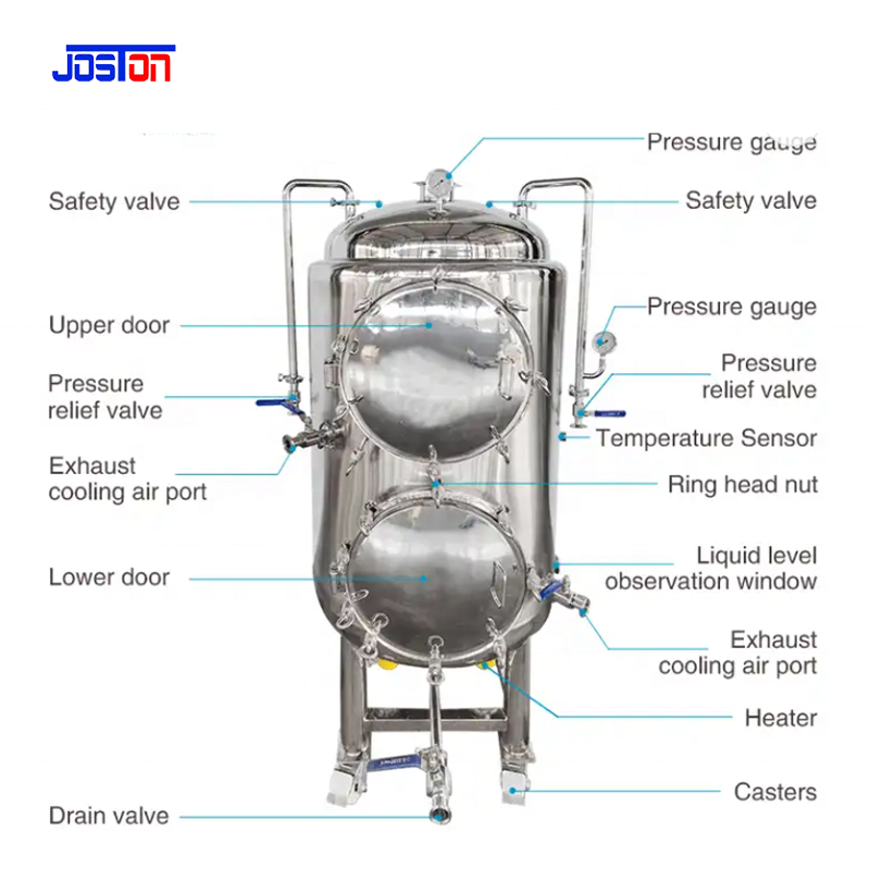 JOSTON  330l-500L stainless steel large capacity vertical steam sterilizer mushroom autoclave sterilizing machine for mushroom