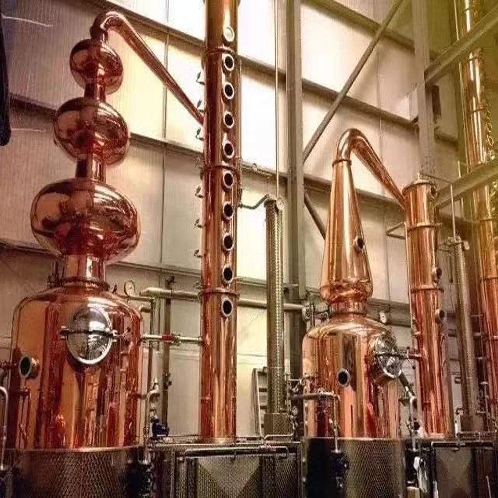 Alcohol Liquor Spirit Distiller Multi Tower Continuous Distillation Equipments Moonshine Still Copper Double COLUMN DISTILL Pot