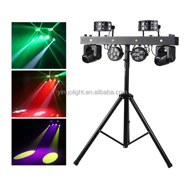 Portable Dj Par Light Stage Led Disco Lighting Dj Equipment Gig Bar Move Luces Para Discoteca Tricolor Laser System With Stand