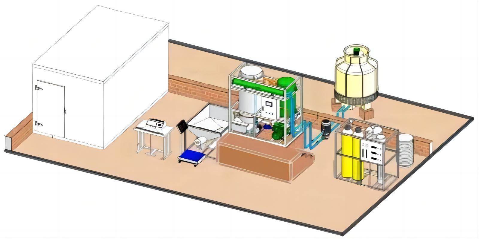 High Efficiency commercial ice tube makers making machine 10ton/24Hour industrial ice maker