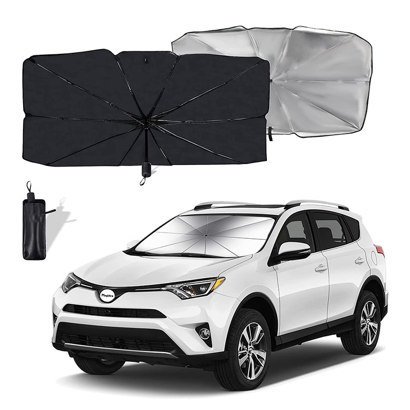 Wholesale Customize Sublimation Blank Heat Insulation Front Parasol Design Foldable Car Windshield Sun Shade Umbrella