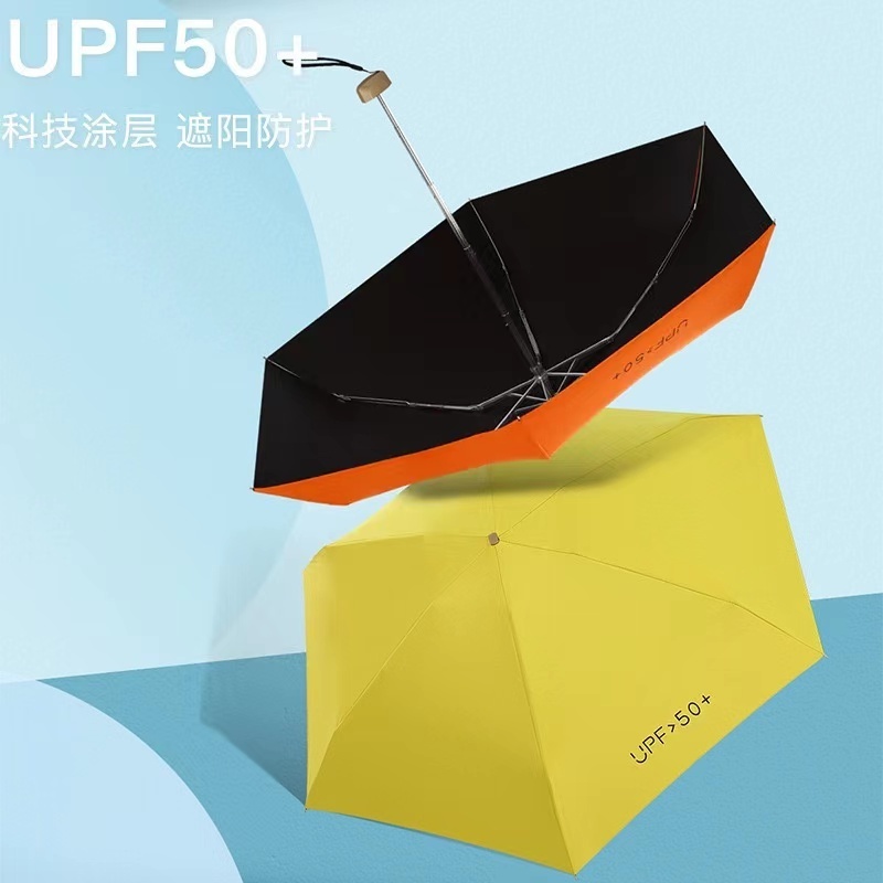 Lightweight Uv Protection Flat Mini Windproof Umbrellas Purse Compact Sun & Rain Travel Umbrella