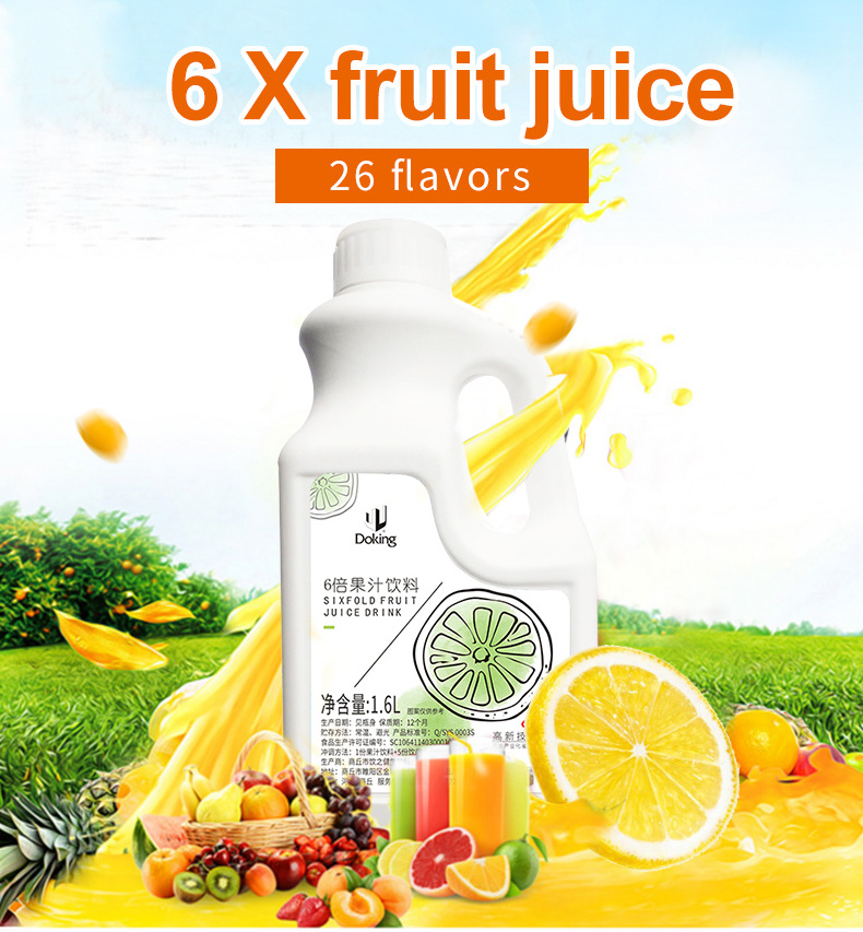 Factory supply fresh 6 Times Concentrate Syrup For Fruit Drinks sixfold fruit juice drink Peppermint juice