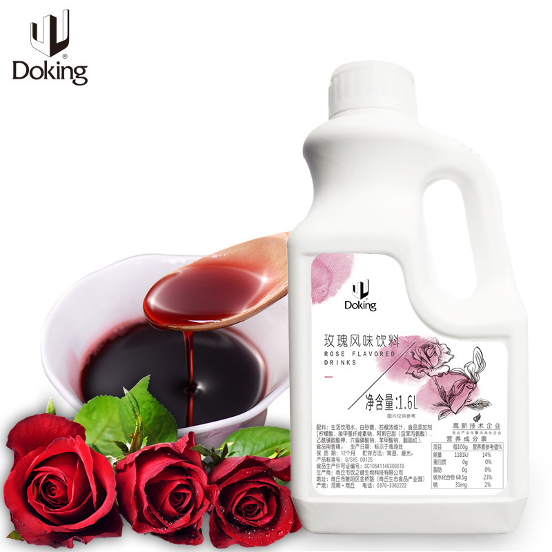 Hot selling 6 Times Concentrate Rose  Syrup For Fruit Drinks sixfold  rose fruit juice drink