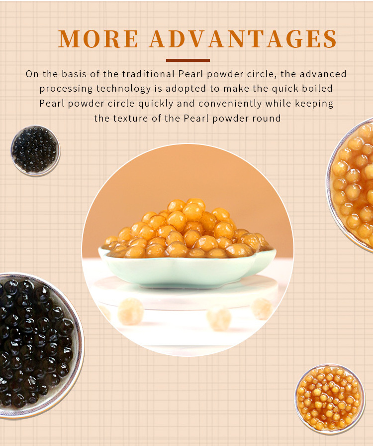 Doking Factory sell directly quick cooking just 2 minutes gold tapioca pearls