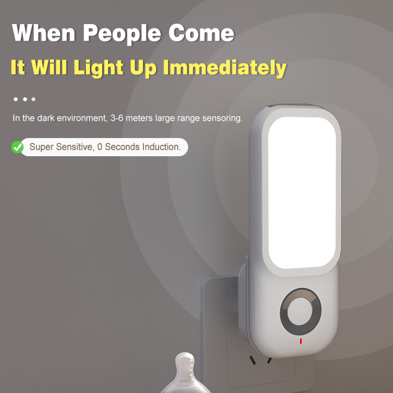 Intelligent Led Motion Sensor Night Lights USB Auto on/off Human Body Induction Lamp Night Light With Wireless Charging station