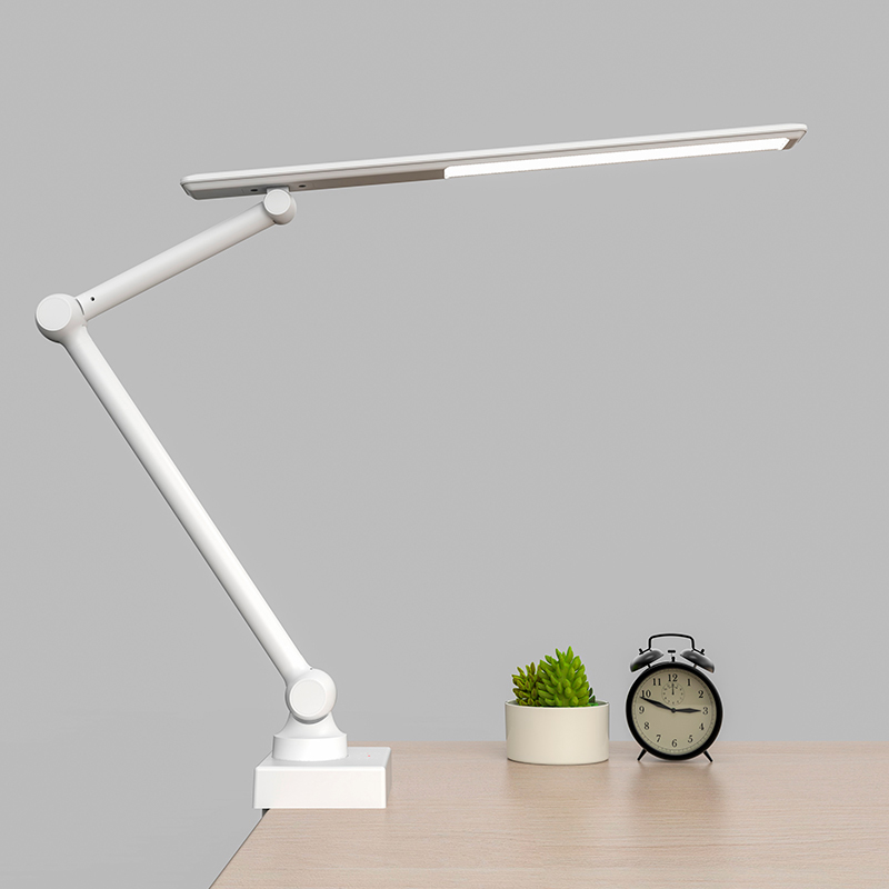 USB Swing Arm Folding Rechargeable Reading Light Led Desk Lamp With Clamp Dimmable Clip-on Working Table Lamp For Computer