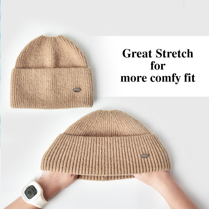 Women Girls Knit Ponytail Beanie Hat High Messy Bun Beanie US Style Wool Hat Custom Logo Knitted Hats with Hole